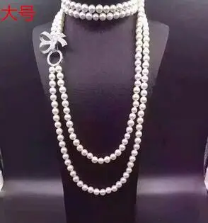free shipping  jewelry Handmade 8-9mm White Pearl CZ Necklace Pendant 925 silver micro inlay zircon leaf clasp accessory