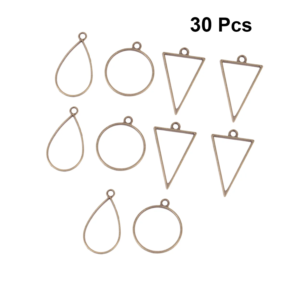 

30 Pcs Gold Silver Hoop Earrings Jewelry Craft Retro Pendant Charm DIY Decor Making Pendants