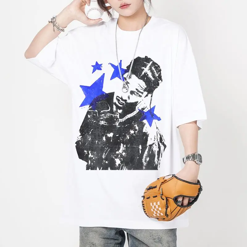 Футболка с коротким рукавом в стиле хип-хоп для мужчин и женщин