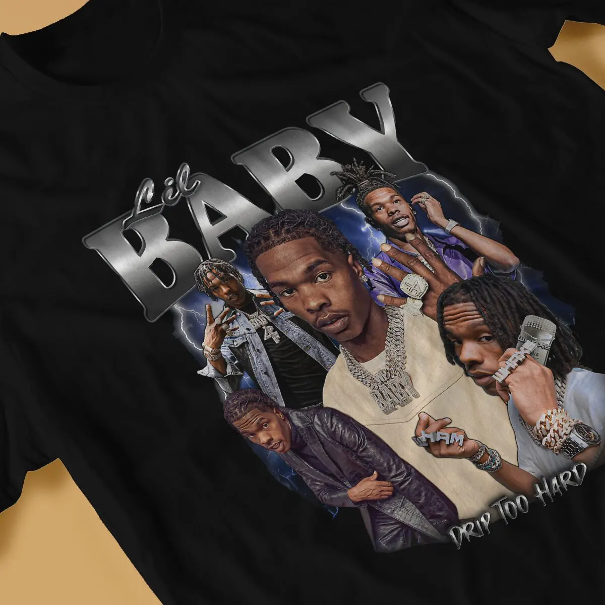 Футболка мужская хлопковая с круглым вырезом в стиле хип-хоп