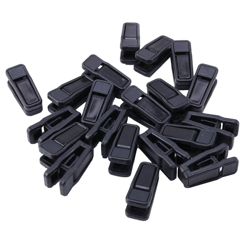 

Plastic Hanger Clips Black Strong Pinch Grip Clips For Use With Slim-Line Clothes Hangers, Multi-Purpose Finger Clips 20 Pack
