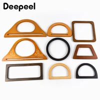 2pcs deepeel 11 5 25cm wood bag handle purse frames diy handmade handbag sewing brackets handles for making bags accessories