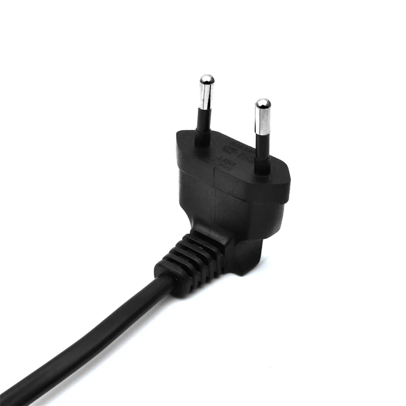 Фото Кабель питания переменного тока 1 м C7 с угловым разъемом 90 градусов для LED-телевизоров Samsung, Philips, Sony, адаптер питания EU Schuko CEE7/16 на IEC C7, кабель-переходник VDE №3