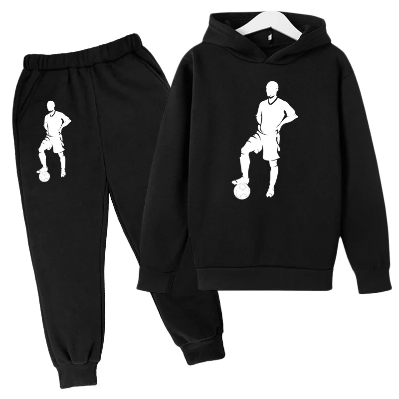 2023 Children's Football Hot Selling Sports Clothing Hoodie + Trousers 2-piece Spring and Autumn Outdoor Travel Training Clothes enlarge