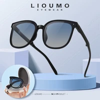 lioumo fashion foldable sunglasses women polarized travelling driving goggles men ultra light cat eye glasses zonnebril dames