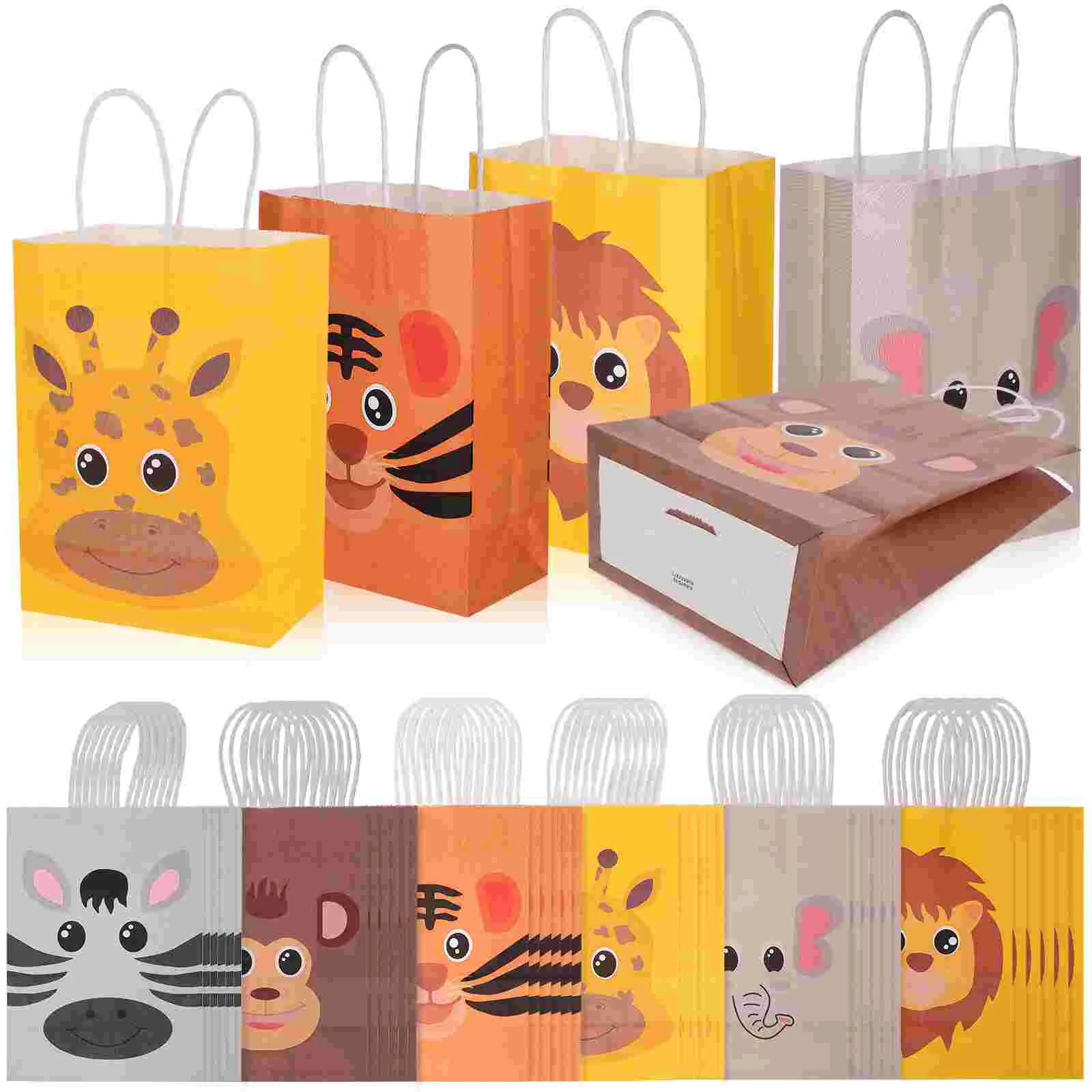 

Party Gift Kids Animal Paper Favor Birthday Handles Jungle Candy Treat Supplies Baby Favors Shower Kraft Farm Gifts Shopping