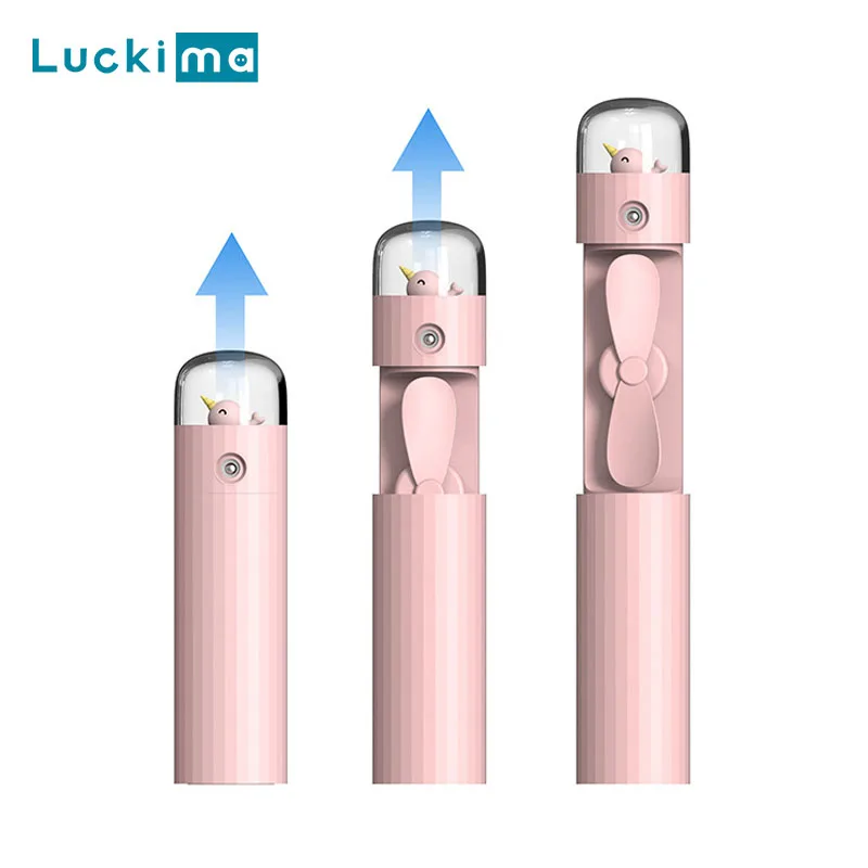 Многофункциональный портативный мини-вентилятор 4 в 1 с функциями увлажнитель