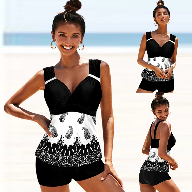 

Женский купальник с принтом, размеры до 5XL