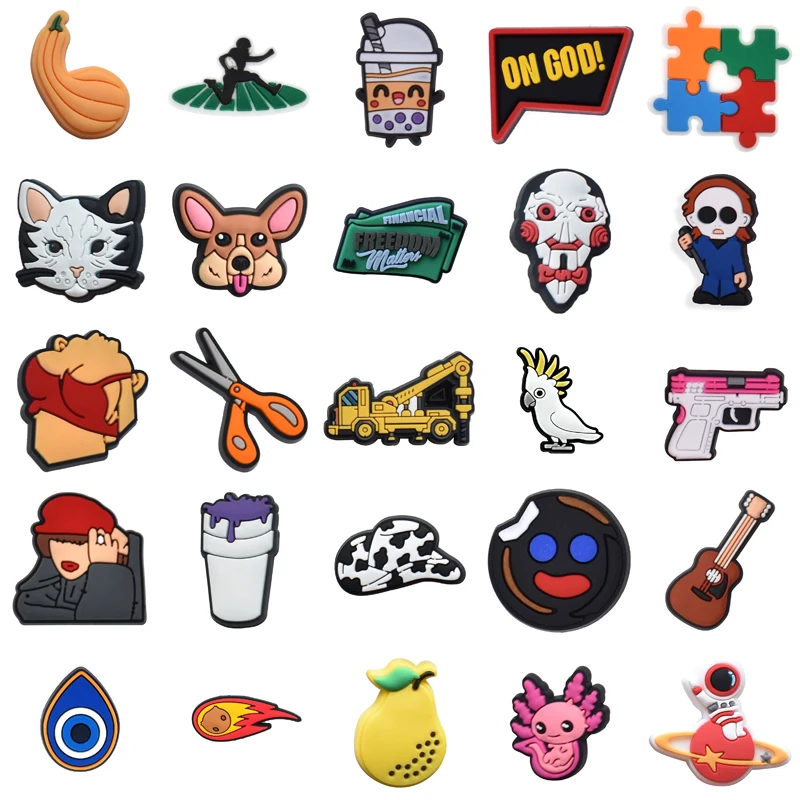 

Рождественские подарки, украшения, булавки для девочек, женские и Детские подвески для обуви, дизайнерские булавки для крокса, очаровательные аксессуары для обуви, булавки для кроксов, летние джинсы