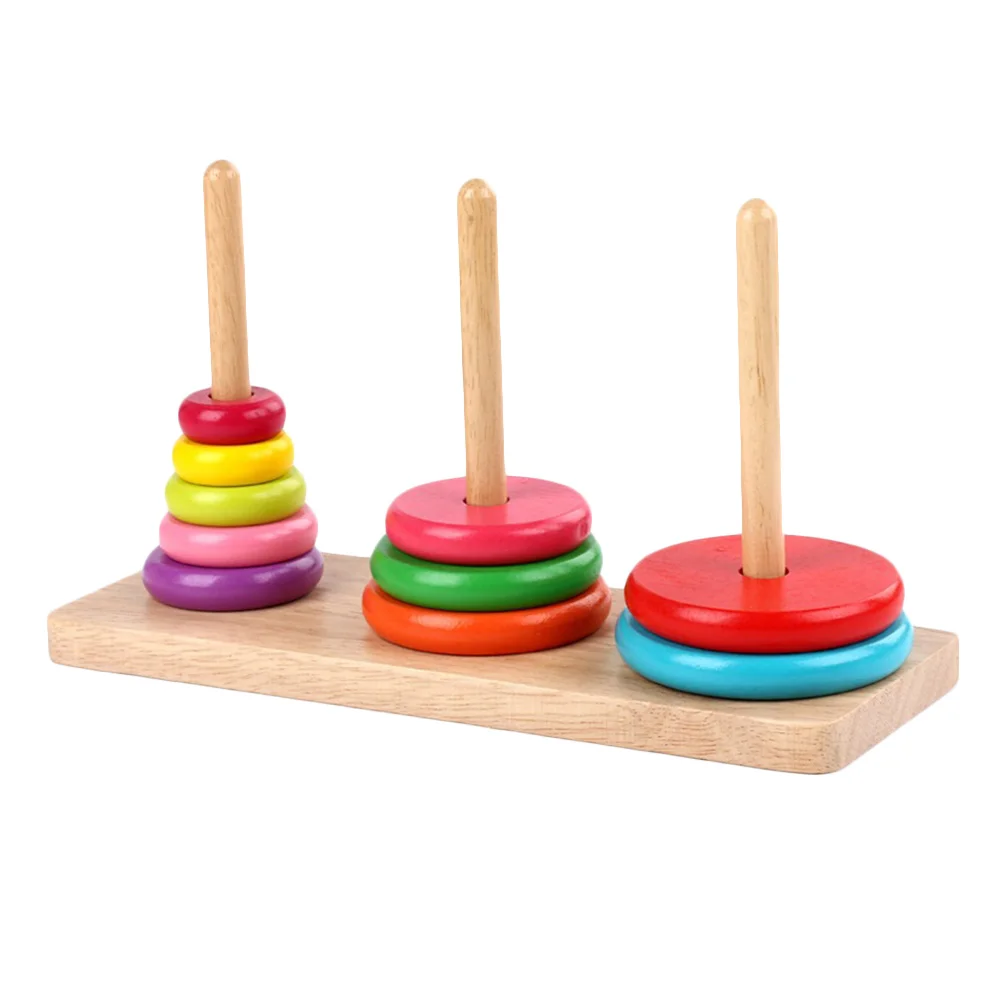 

1 Set Stacked Bright Funny Educational Kid Hanoi Tower Hanoi Tower Hanoi Tower Plaything for Kids Children