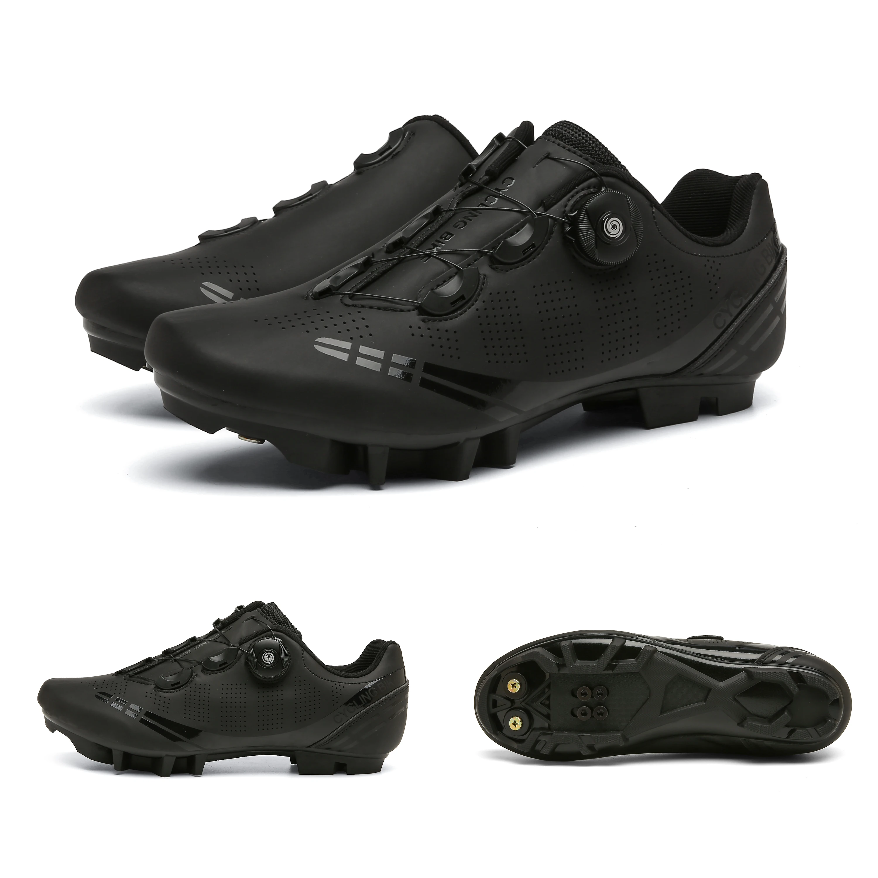 

Cycling MTB Shoes with Clits Men Route Cleat Road Bike Speed Flat Sneaker Racing Women Bicycle Mountain Spd Biking Footwear