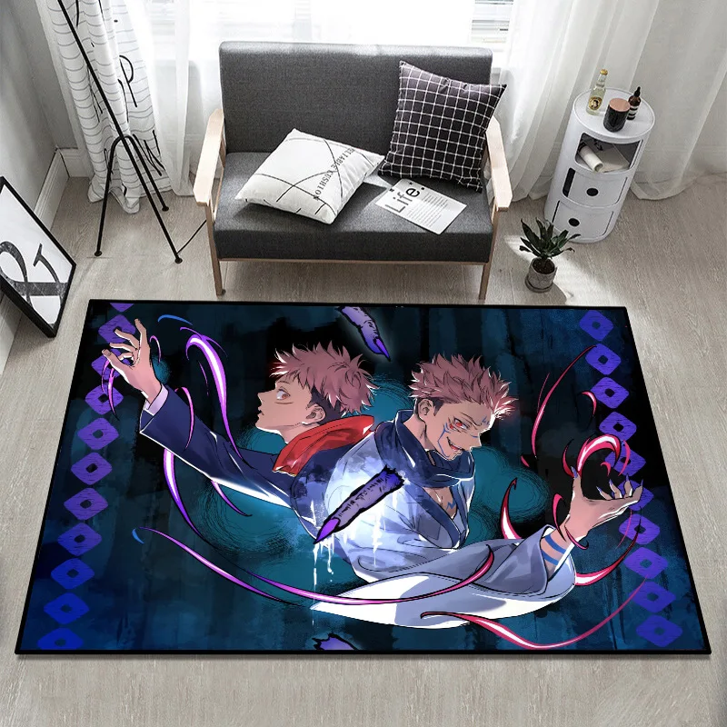 

Коврик из японского аниме ююютсу кайсен, нескользящий напольный коврик для гостиной, спальни, большие декоративные коврики