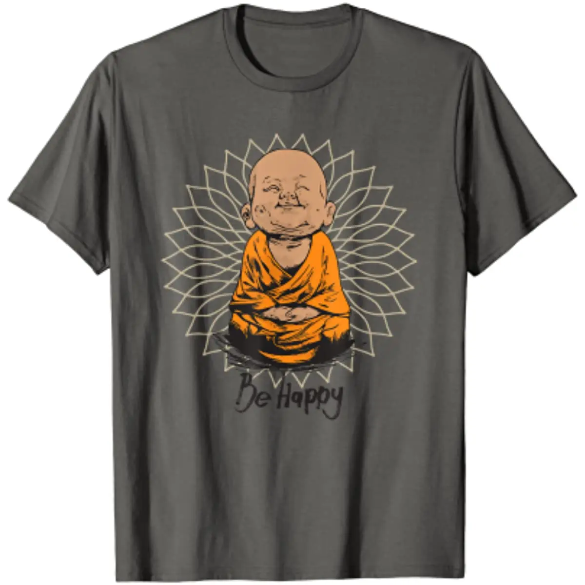 

Be Happy Shirt Zen Little Baby Buddha Tshirt Mandala T Gift T-Shirt Graphic T Shirts Oversized T Shirt Casual Cotton Tees