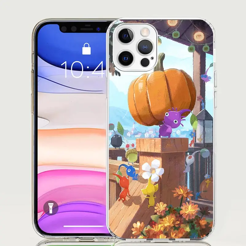 Фото Чехол для телефона Game P-PikminS 4 для Apple iPhone 17 16 15 14 Plus 13 12 Pro Max 11 17E 16E 7 SE 8 + SE 2020 Trend Fundas 17 Ai №5