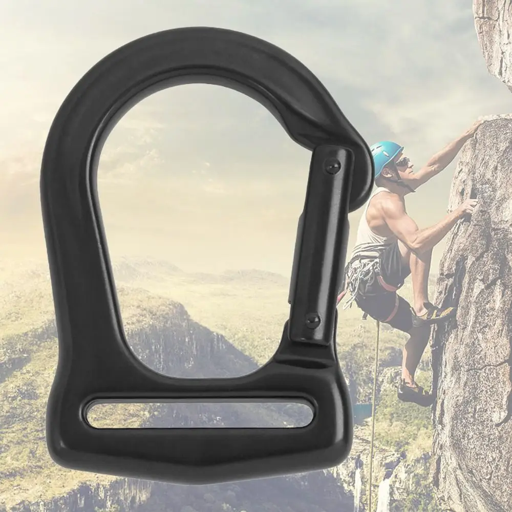 

4KN Professional Safety Carabiner D Shape Key Hooks Aluminum Climbing Security Master Lock Outdoor Ascend Tool