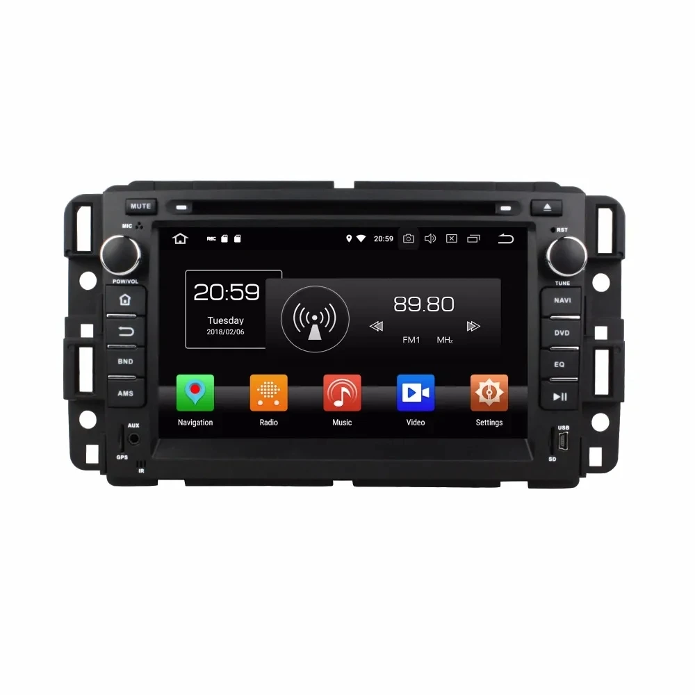 7 &quot8-ядерный 8 + 256G MT8667 Android 14 автомобильный DVD-плеер для GMC Yukon Tahoe 2007-2012 радио Carplay