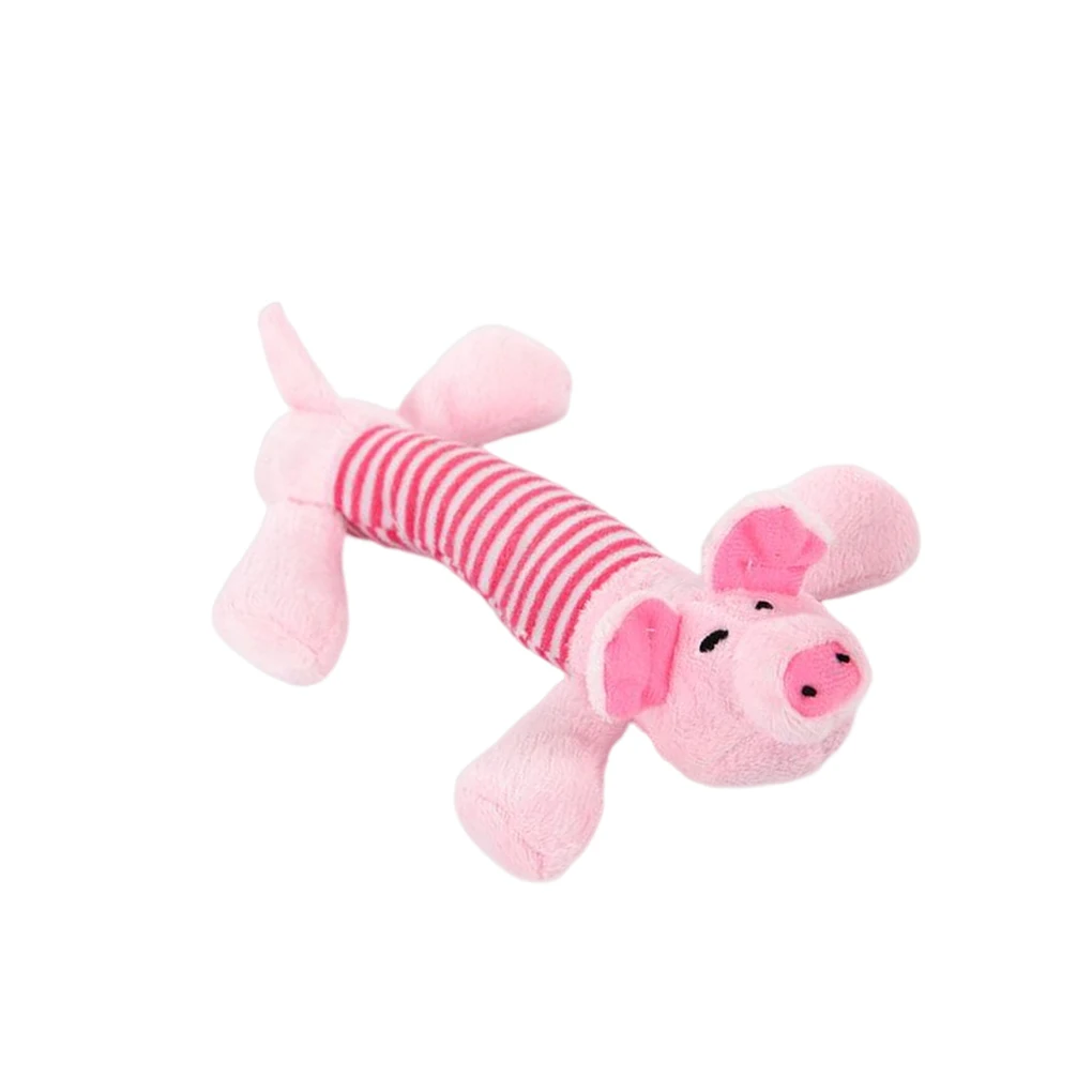

Plush Pet Squeak Toy Portable Cute Animal Shape Strip Interactive Reusable Home Pets Teething Toys Birthday Gift