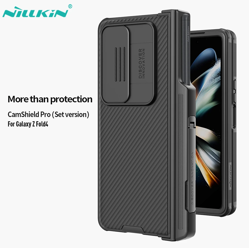 

Чехол NILLKIN для Samsung Galaxy Z Fold 4 CamShield Pro, защитная задняя крышка для скользящей камеры, с подставкой и карманом для S-Pen, для Z Fold4