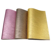 xht solid colors metallic litchi grain design pu embossed faux fabric leather sheet for shoepursewalletearringcraft30135cm