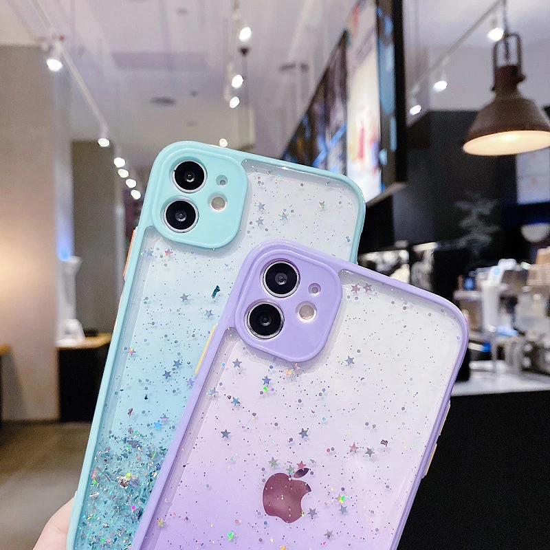 Чехол с блестками и пайетками для iPhone 13 Mini 12 11 Pro Max X Xs XR 6 6s 7 8 Plus SE2020 защита