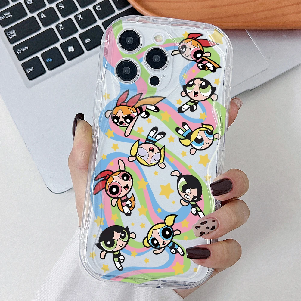 Фото Чехол для телефона Cool Girl P-Powerpuffs для Samsung Galaxy A57 A56 A55 A54 A53 A52 A37 A26 A25 A17 A16 A07 A06 4G 5G 3D Wave Cover №3