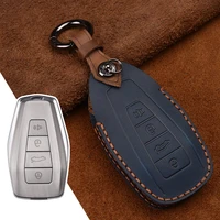 leather car key cover case fob for geely coolray x6 emgrand x7 global hawk gx7 atlas boyue nl3 borui gt g auto keychain