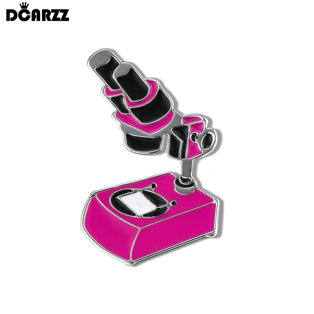 DCARZZ эмалевая планка, креативный микроскоп, микробиология, значок биологии, ювелирные изделия для ученых