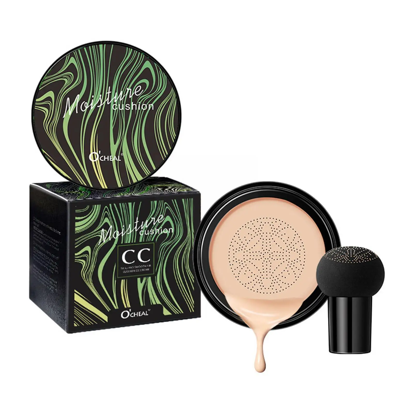

Ocheal BB Cream Cushion Compact Make Up Foundation Concealer Cream For Face Cosmetics Makeup Mushroom Head Puff V7T1