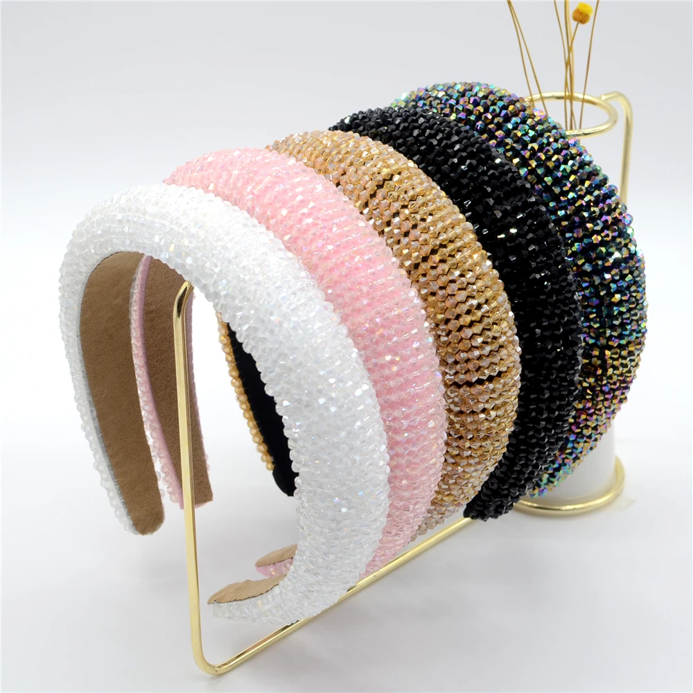 

New Fashion Baroque Multicolor Rhinestones Gorgeous Temperament Rhinestone Headband Prom Travel Gift Hair Accessories 104