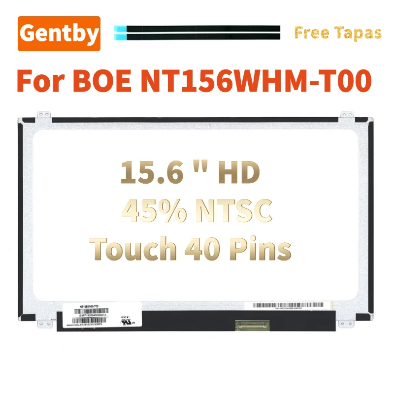 

NT156WHM-T00 Fit B156XTK01.0 LTN156AT40 N156BGN-E41 For Dell Inspiron 15 5558 Vostro 15 3558 Laptop Touch Screen 15.6 40 Pins