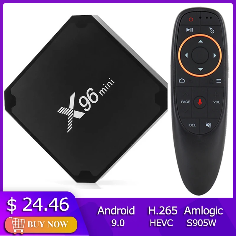

Smart Android TV Box X96 Mini 1gb 8gb Android 9.0 Amlogic S905W Quad Core Set Top Box 4K H.265 M3U Netflix Youtube Media Player