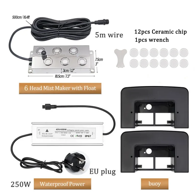 

IHERDSMAN Ультразвуковой увлажнитель воздуха из нержавеющей стали 2/4/6/8/10/12 головка