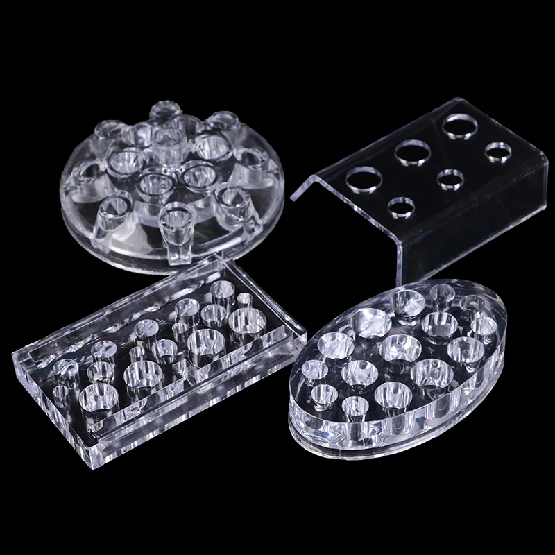 

4 Types Acrylic Tattoo Ink Cup Stand Holder Permanent Makeup Microblading Pigment Tattoo Storage Caps High Quality