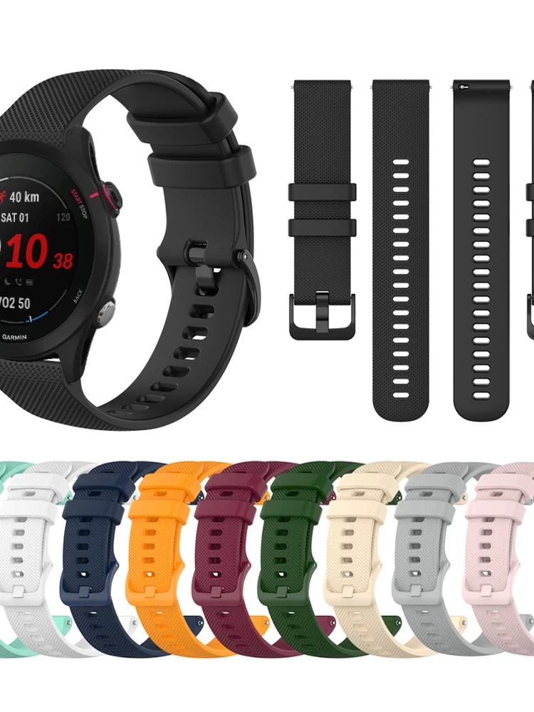 

Спортивный силиконовый ремешок для Garmin Forerunner 255S Music CAME 2S Vivoactive 4S Vivomove 3S браслет для часов 18 мм