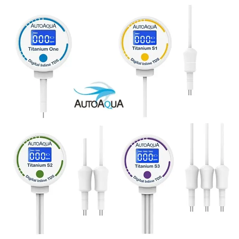 AutoAqua Aquarium Smart TDS Test Monitor TDS-дисплей подключенный к выходному отверстию воды RO