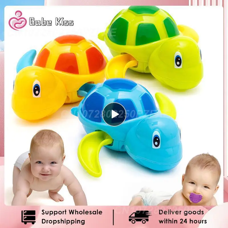 

1~10PCS Bath Toys Turtle Dolphin Baby Shower Baby Wind Up Swim Play Toy Swimming Pool Accessories Baby Play In Water Random