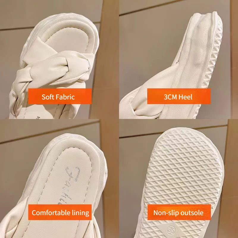 Fairy Style Muffin Thick Sole Cross Slippers France Fashion Summer Women's Beach Shoes Girl Casual Commuter Sandal