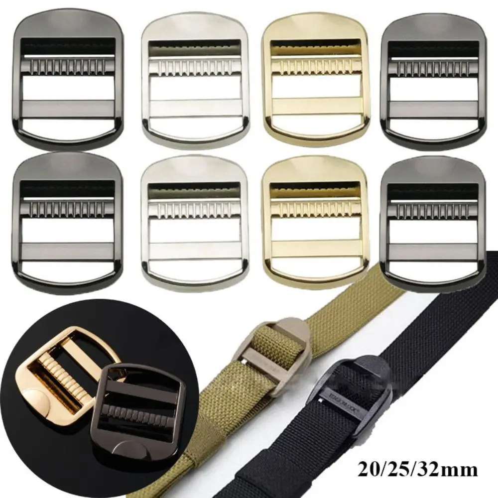 

5pcs 20/25/32mm Metal Ladder Lock Hot sale Metal 3 Colors Belt Buckles Webbing Accessories DIY Tactical Backpack Straps