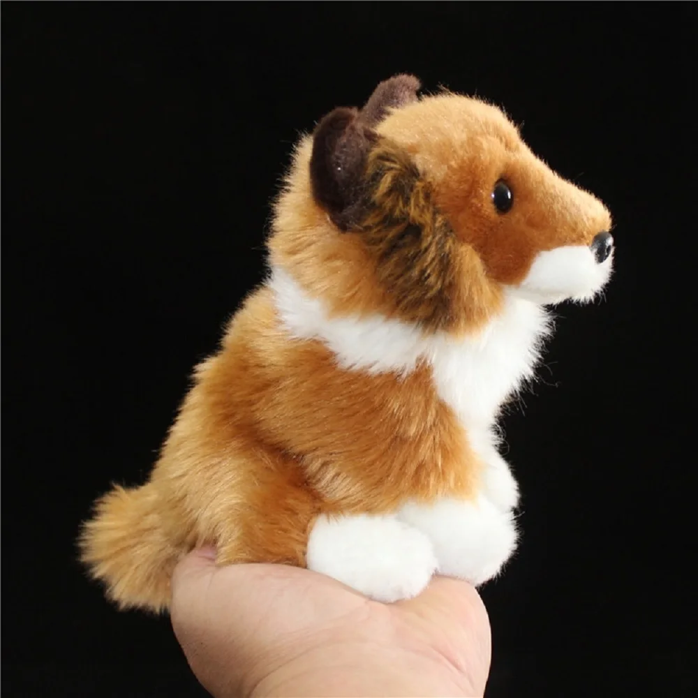 

small cute plush squating dog toy high quality Collie Dog doll gift about 17cm