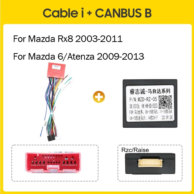 

Для Mazda 2 3 5 6 8 cx-7 cx-3 CX-9 Rx-8 BT50 CX-4 AXELA MX-5 Автомобильный радиоприемник Android-плеер Кабель 2Din StereoCanbus Адаптер декодера