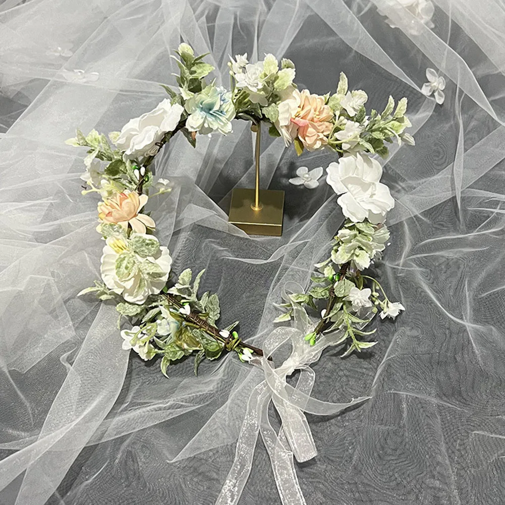 

New Flower Crown Headband Floral Headpiece Adjustable Flower Garland Hair Wreath Flower Headbands for Women