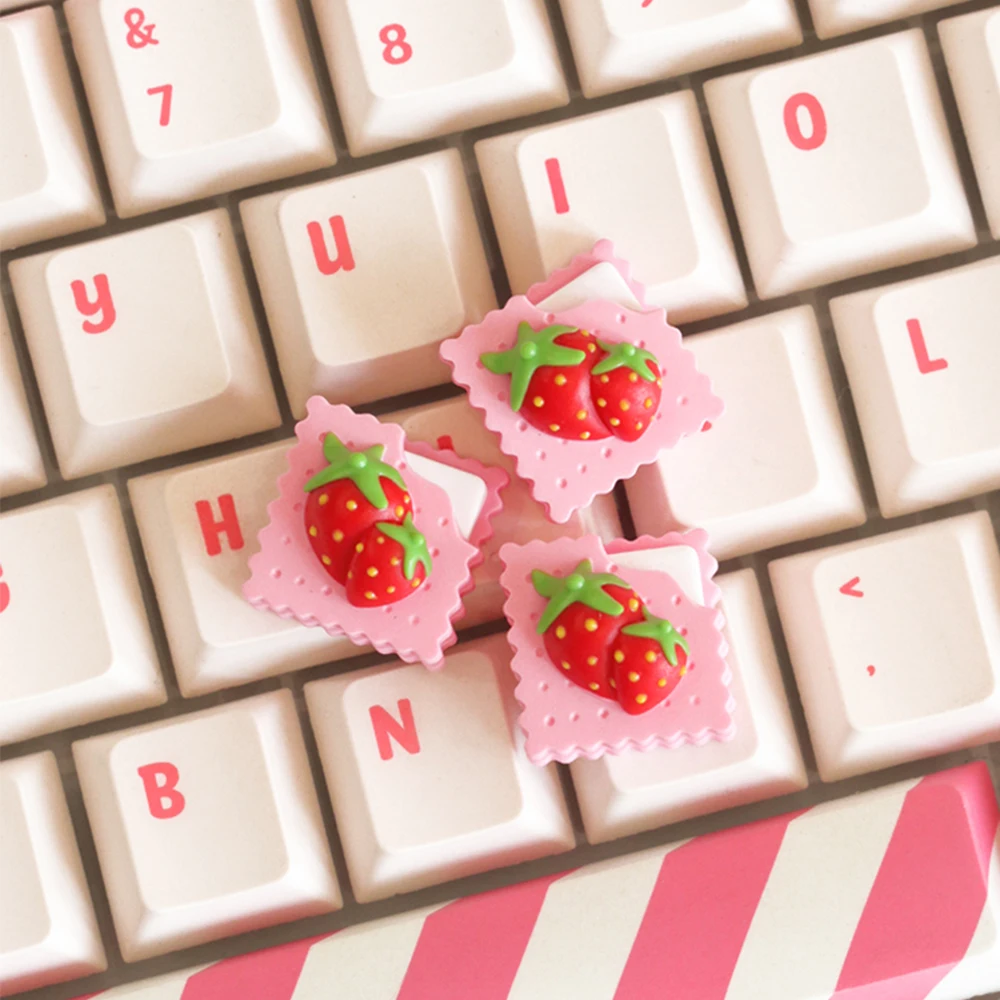 Индивидуально изготовленные клавиши для ключей с клубничным печеньем комната
