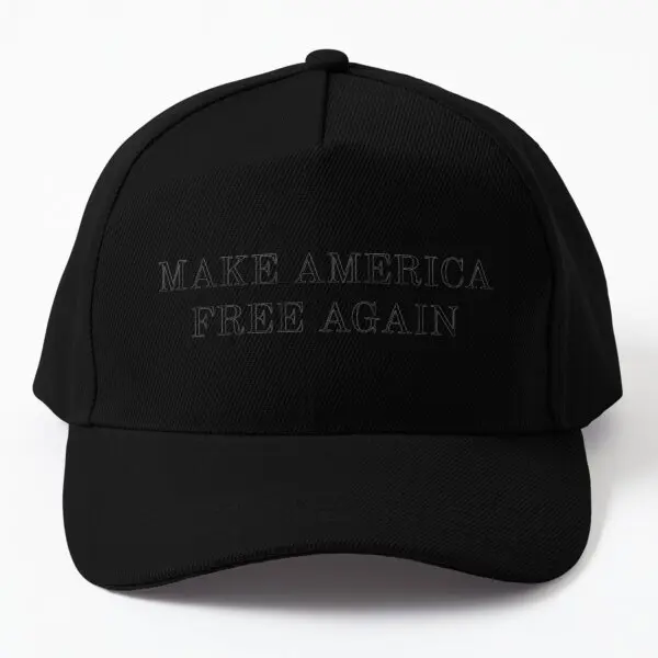 

Make America Free Again Black Emblem Baseball Cap Hat Bonnet Casquette Spring Hip Hop Mens Printed Black Summer Sun Boys