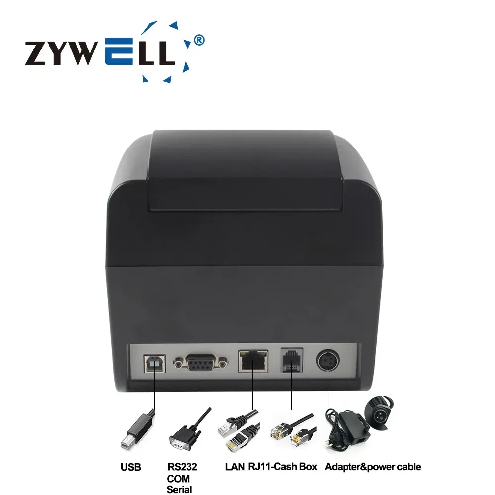 Фото Принтер этикеток ZYWELL новой конструкции с прямой термопечатью без подложки ZY-3311, 80 мм, безчернильный принтер для наклеек. №5