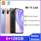 Смартфон Xiaomi Mi 11 Lite, 6 ГБ глобальная версия ГБ, NFC, Восьмиядерный процессор Snapdragon 128G, основная камера 64 мп, 732 мАч, AMOLED-экран 90 Гц, 4520 дюйма