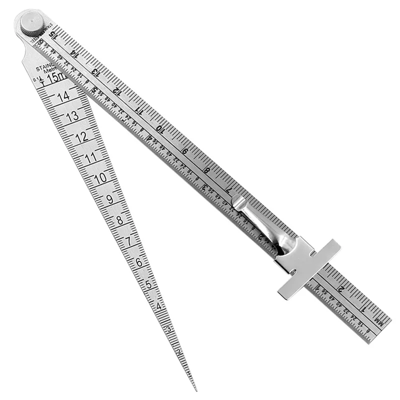 Фото Toolstar клиновая коническая линейка из нержавеющей стали 0-150 мм, щуп, линейка глубины, проверка отверстий для измерения толщины инструмента №5