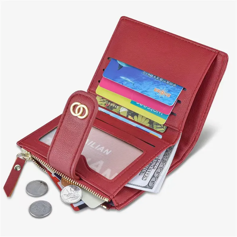 New Fashion Luxury Women's Wallets Mini Wallets perse Portomonee Portfolio Women's Short Wallets Women's Card Holders 2022
