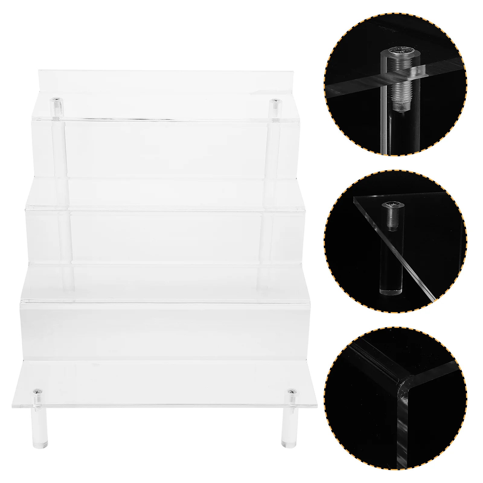 

Desktop Acrylic Display Risers Multi-Tier Perfume Organizer Stand Clear Cupcake Stand Holder Figures Shelf Riser