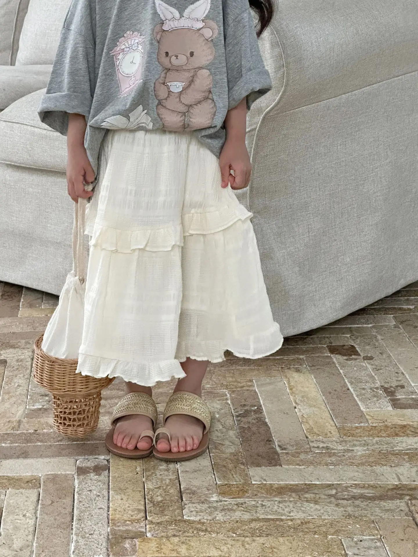 Женская кружевная юбка однотонная Повседневная простая модная свободная Милая