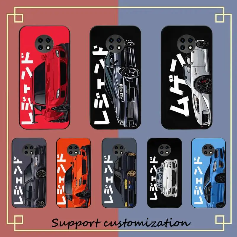 

JDM Tokyo Drift Sports Car Phone Case For Xiaomi Redmi Note 8A 7 5 Note8pro 8T 9Pro TPU Coque for note 6pro Funda Capa